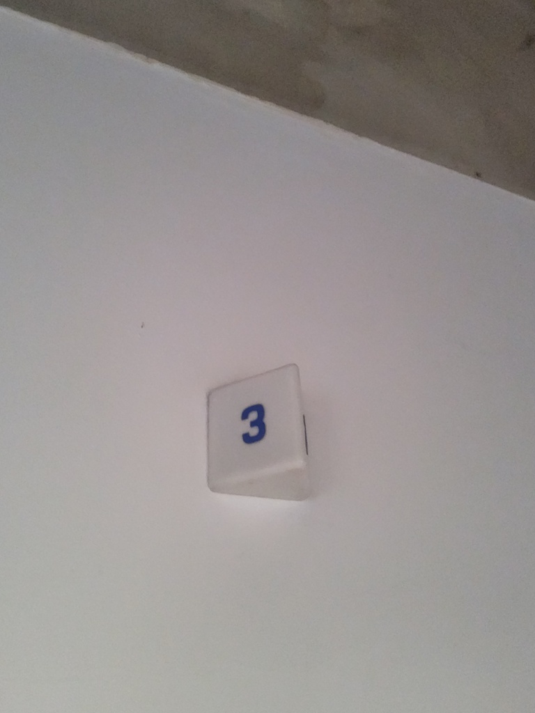 Nummernleuchten Wannenbad, Nr. 1-6
