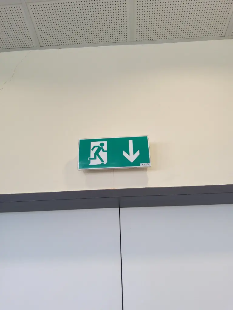 Notausgangsleuchte Wandmontage bauchig