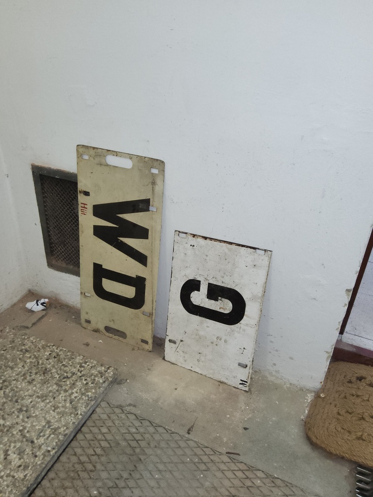 Signalschild Metall Vintage