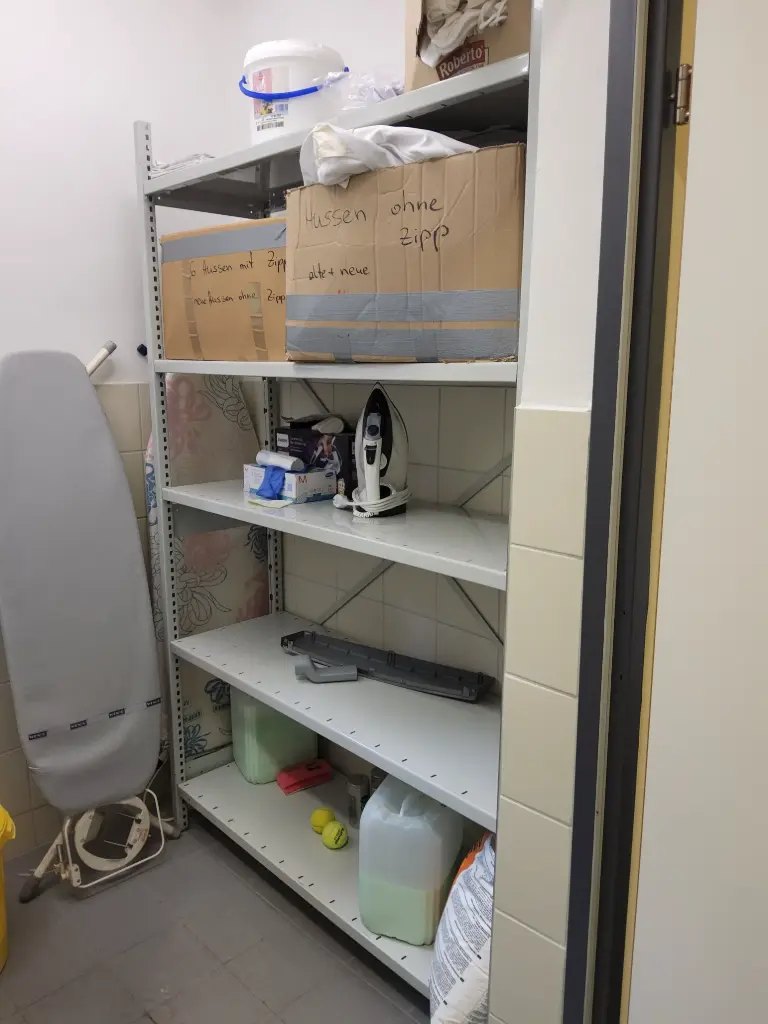 Systemregal Metall grau, 126x40x200