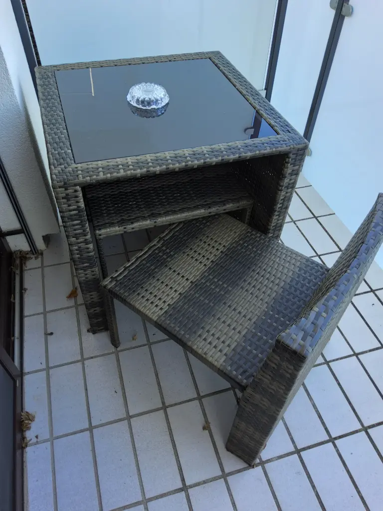 Garten-Kompaktmöbel Rattan, 75x75