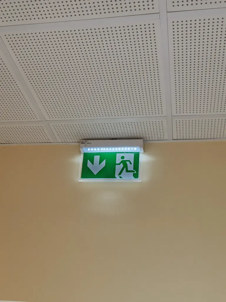 Notausgangsleuchte Deckenmontage, LED flach