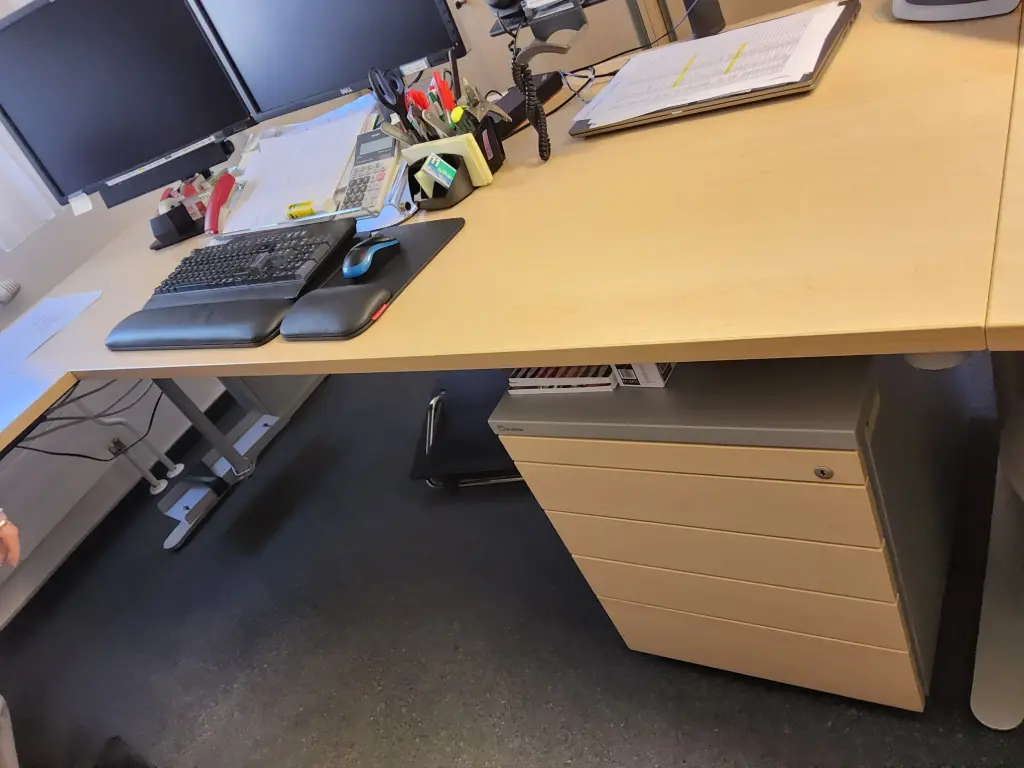 Schreibtisch Birkenoptik, 200x80