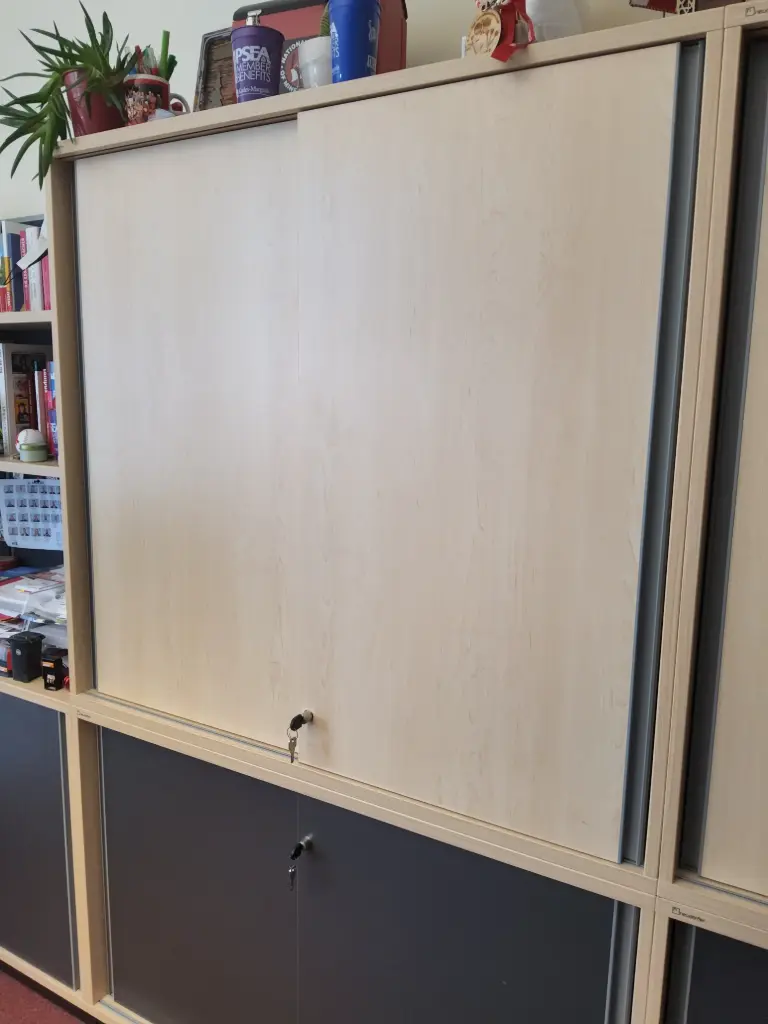 Büroschrank Birkenoptik, 120x112,5