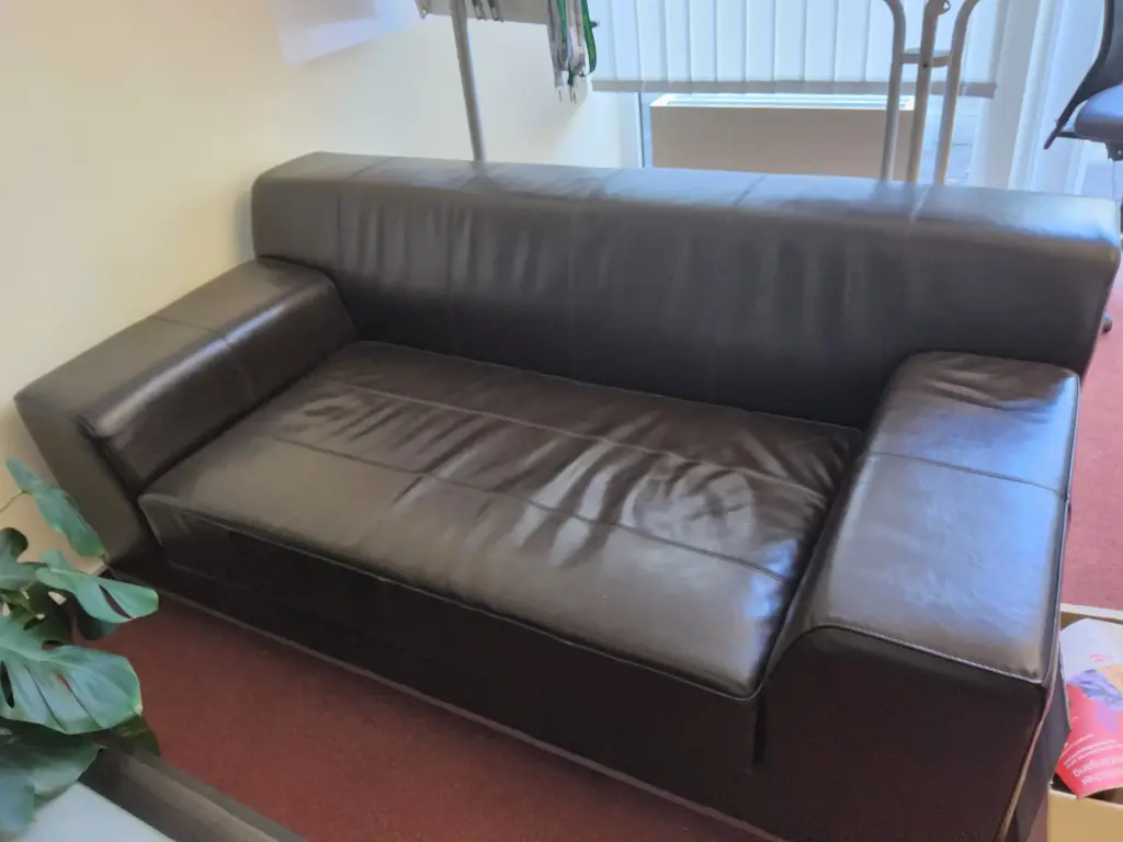 Ledersofa braun, 180x72x100