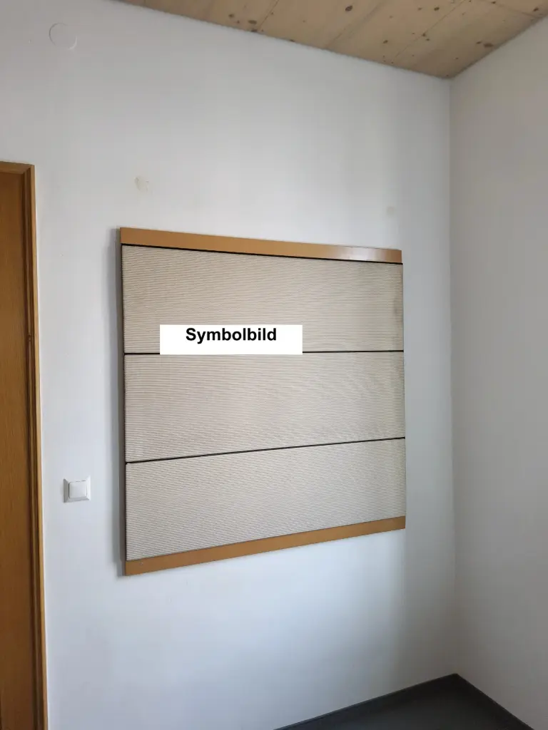 Pinnwand beige mit Holz 80cm 