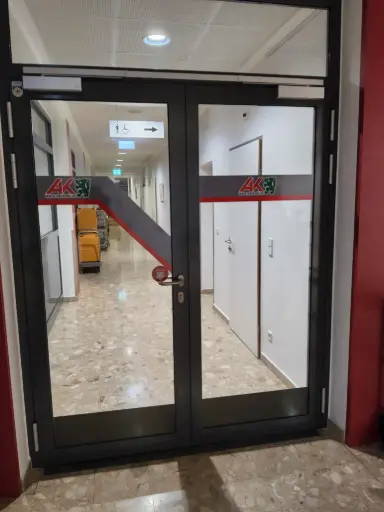 [OMAK] Doppelflügeltüre Alu/Glas, 180x220, links