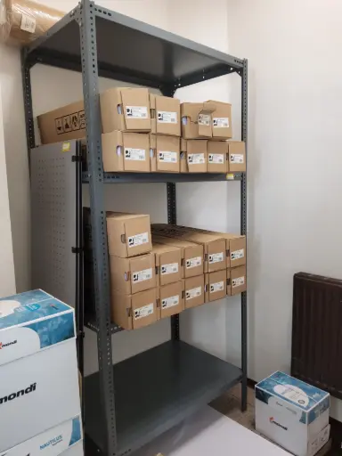 [OMAK] Systemregal Metall grau, 96x60x200