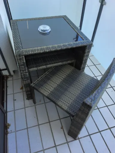 [OMAK] Garten-Kompaktmöbel Rattan, 75x75