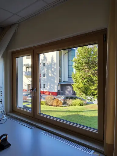 [OMAK] Fenster Holz/Alu rot, 210x138