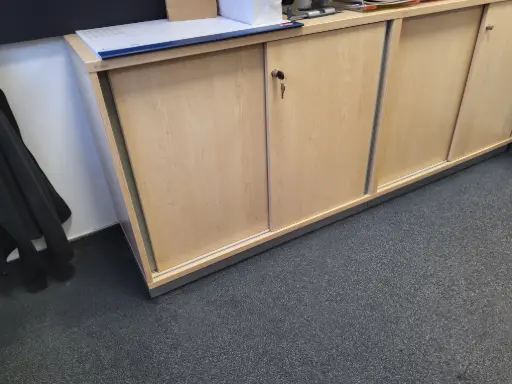 [OMAK] Büroschrank Birkenoptik, 100x45,5x82