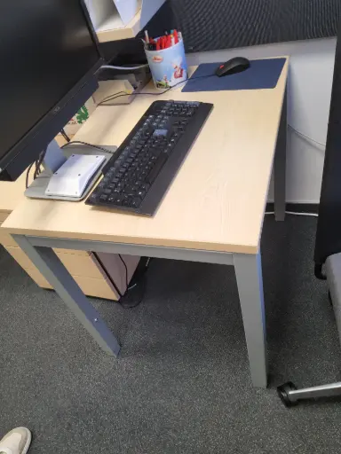 [OMAK] Bürotisch Birkenoptik, 80x60