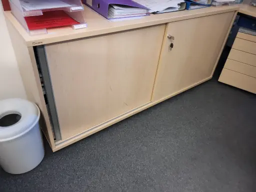 [OMAK] Büroschrank Birkenoptik, 160x72