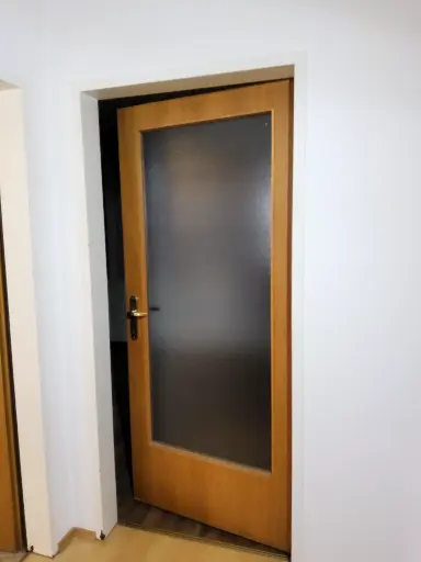 [OMAK] Innentür Holz 90x200, links mit Glaseinsatz