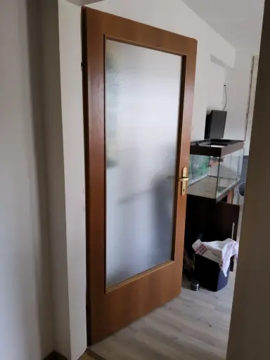 [OMAK] Innentür Holz 90x200, rechts mit Glaseinsatz