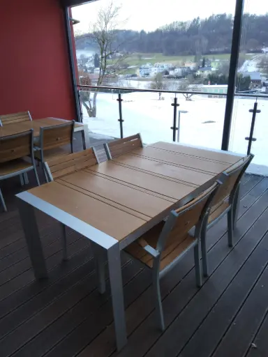 Tisch, Terassenmöbel Alu-Holz 