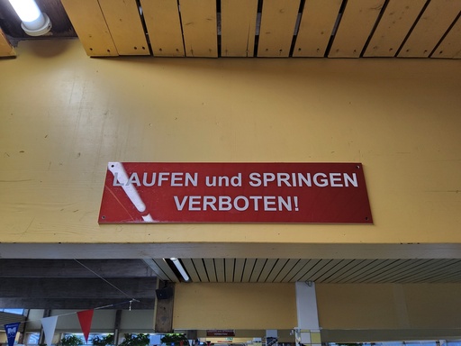 [HAHIE] Schild "Laufen und Springen Verboten"