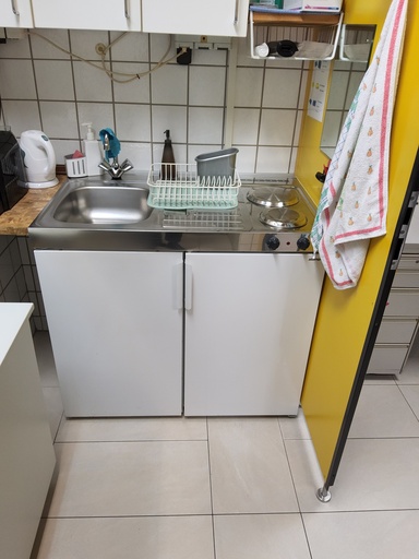 [HAHIE] Spüle mit Armatur und Kochfeld