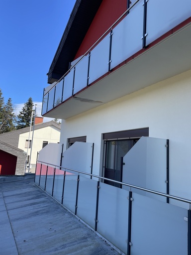 Außengeländer Edelstahl-Glas, Balkon